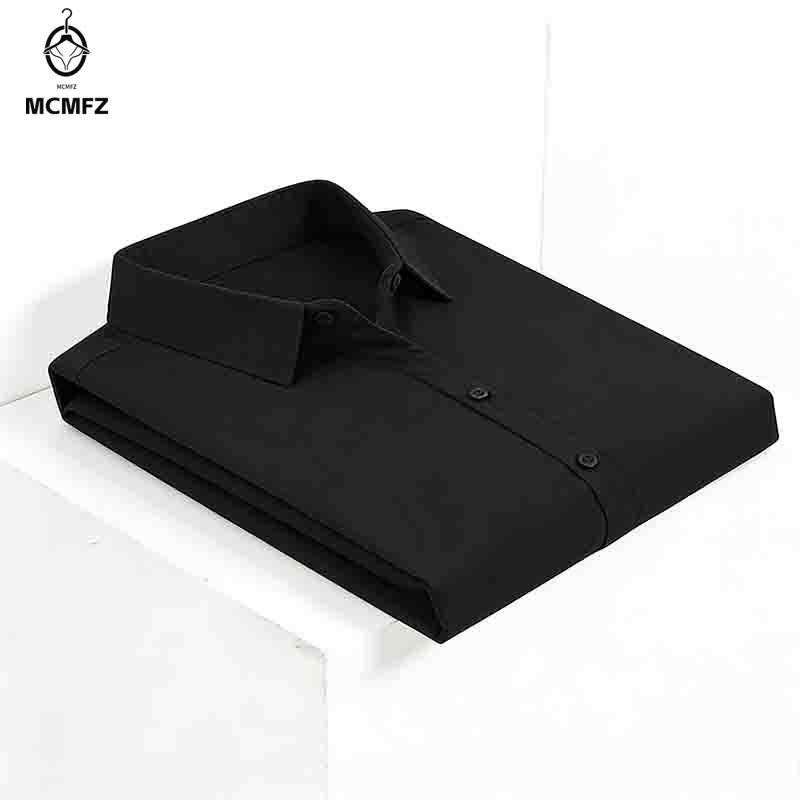Camisa Masculina de Manga Curt - Men Formal Office Wear Shirts avaliação e preço
