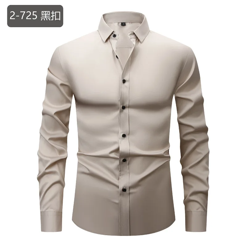 Nova Chegada: Camisas Sociais  - Men Formal Office Wear Shirts avaliação e preço