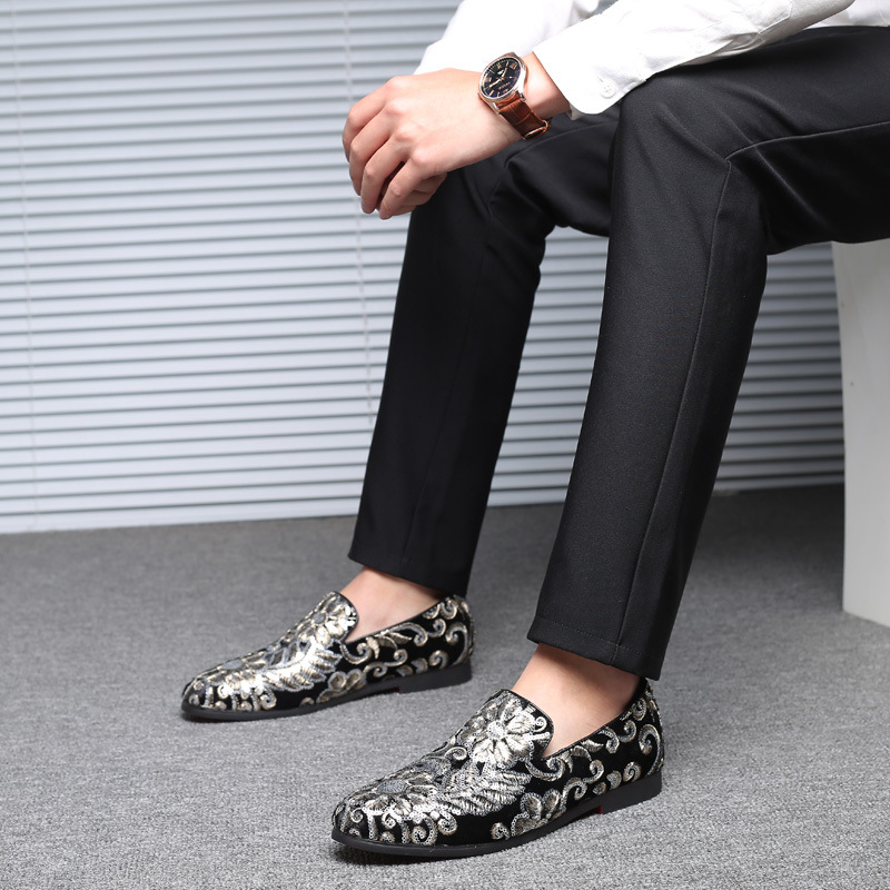 Mocassins de Veludo Masculinos - Men'S Formal Wear Slippers avaliação e preço